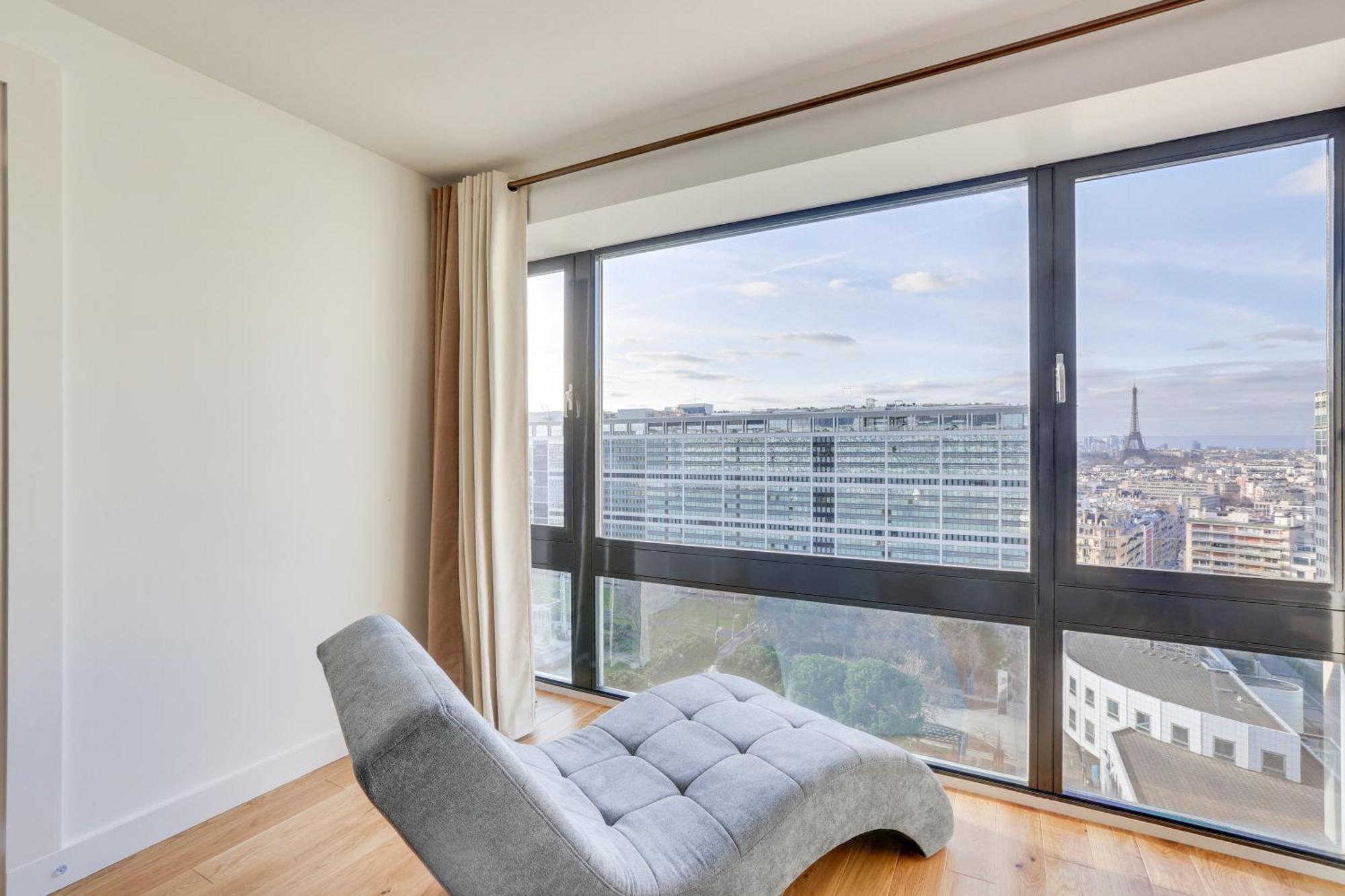 Paris Luxury Apartment 75M2 With Eiffel Tower View, 1 Min Metro, Parking Luaran gambar